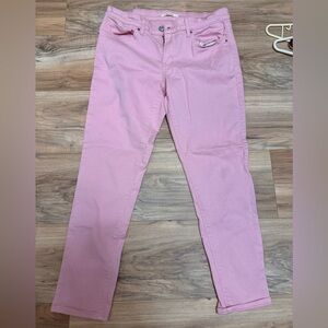 Pink Levi full length jeans 711 skinny style